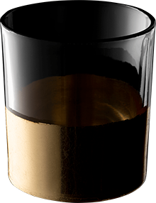 Gold leaf effect glass